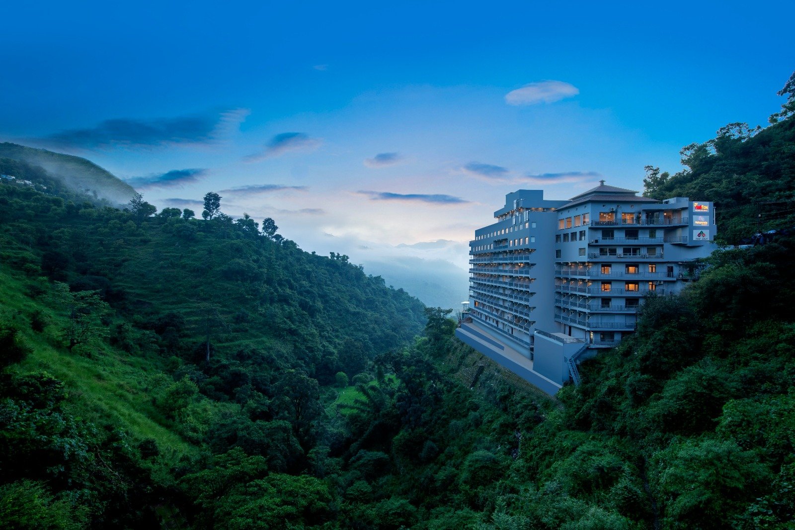 Peaceful mountain view from Hotel Mahananda in Uttarakhand